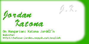 jordan katona business card